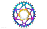 OVAL BOOST DIRECT MOUNT CHAINRING FOR SRAM - PVD RAINBOW